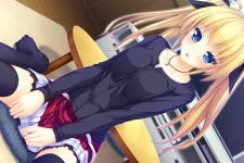 Blonde Hairs Blush Game Blue Eyes Girl Wallpaper